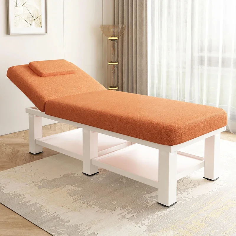 Cama de Masaje para tatuaje de pestañas, salón de belleza de Metal para mesa de Masaje, ajustable, cómoda, Camilla para dormir, muebles de salón de belleza