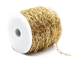 2 Meter Rvs Rolo Schakelkettingen 3.5X11.5Mm 4X12Mm Vergulde Cabe Kettingen Voor diy Ketting Sieraden Maken Bevindingen