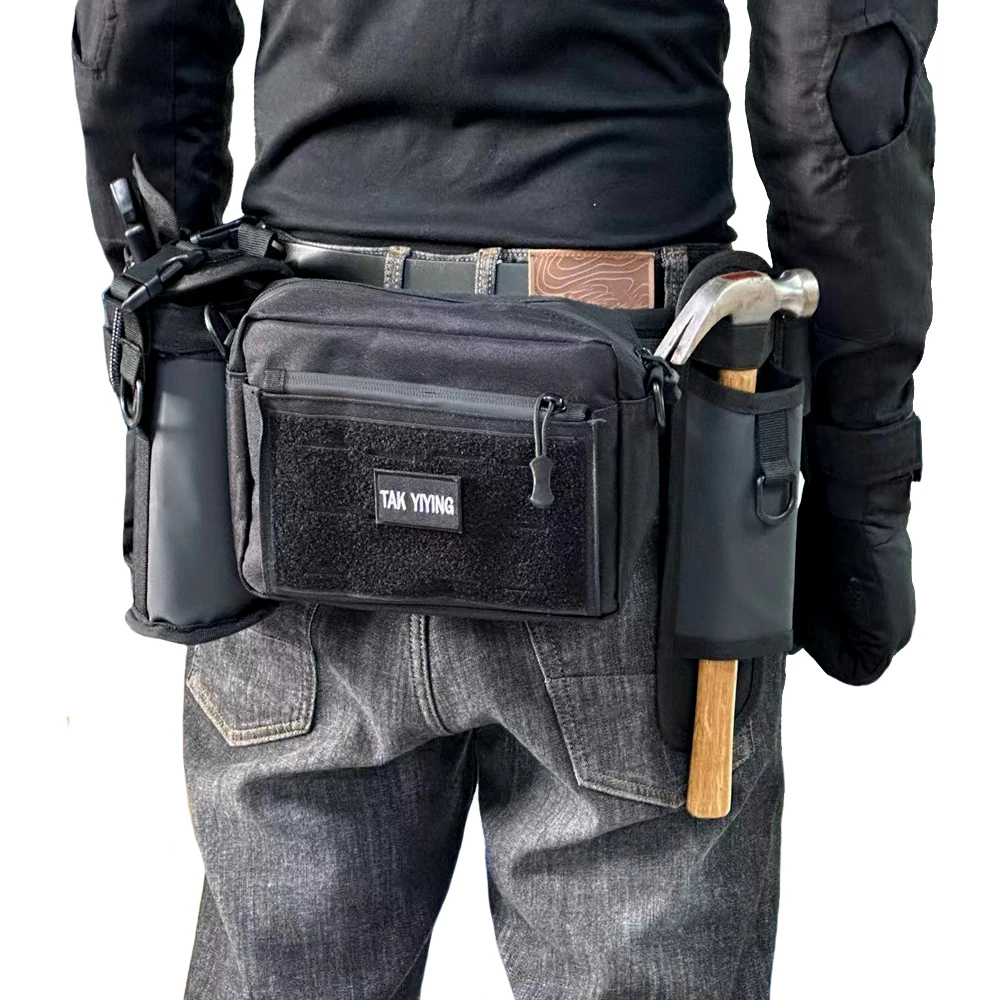 

Мужская многофункциональная тактическая поясная сумка с однотонным/камуфляжным принтом, водонепроницаемая сумка для рыбалки, поясная сумка с регулируемым ремешком на молнии