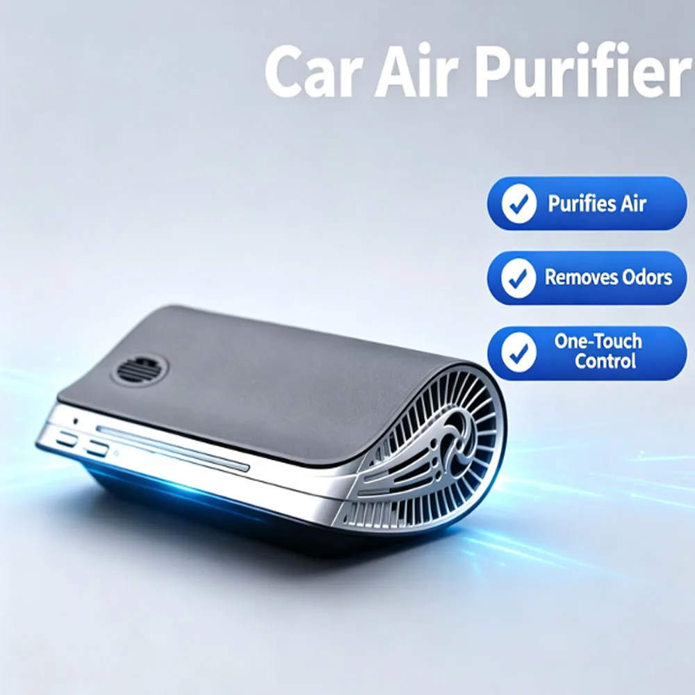 Portable Car Air Purifier Dual‑use for Car & Home, Effectively Eliminate Strange Odors, Refresh Interior Air for Vehicle