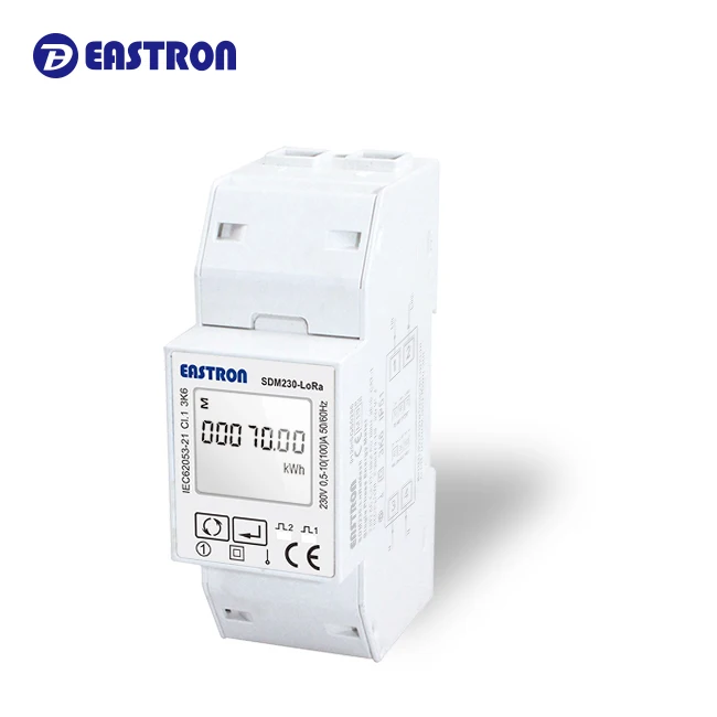 SDM230-LoRa مرحلة واحدة Din Rail نظام LoRa اللاسلكي LoraMesh مقياس الطاقة الذكي