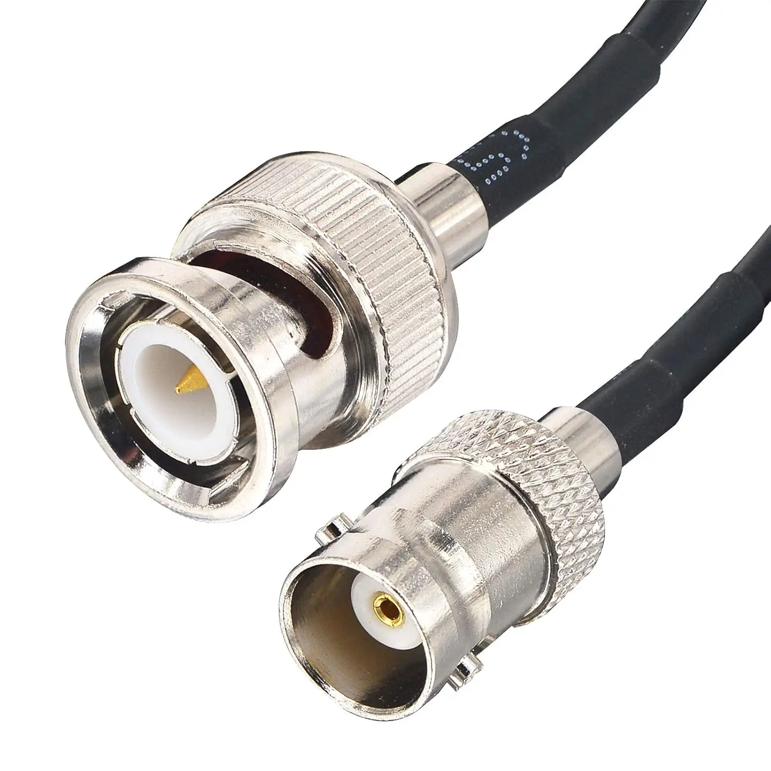 BNC Male to BNC Female Coaxial Cable 50 ohm RG8X Coax Ultra Low Loss for Antenna, RF Radio, Modem, Oscilloscope, Spectrum etc