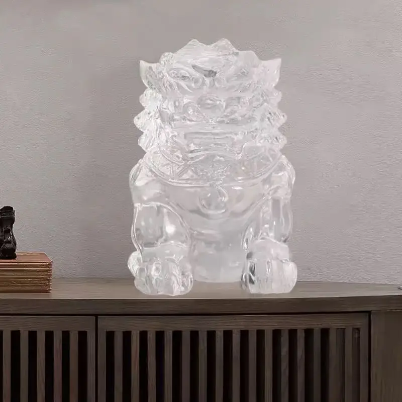 

Transparent lion sculpture ornaments, living room tabletop, foyer, TV cabinet, floor to ceiling, home decoration, handicrafts, g