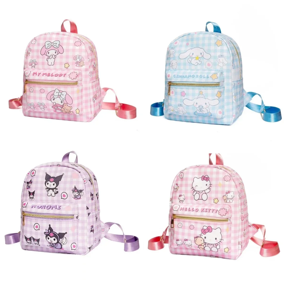 

Kindergarten Schoolbag Hello Kitty Backpack Cinnamoroll Kuromi Melody Pochacco Bags Anime Kawaii Satchel for Kids Girls Gifts