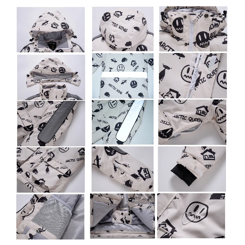 2025 nuevo invierno frío niños niñas 2 uds conjuntos de esquí chaqueta cálida a prueba de viento pantalones monos niños traje de nieve ropa de Snowboard