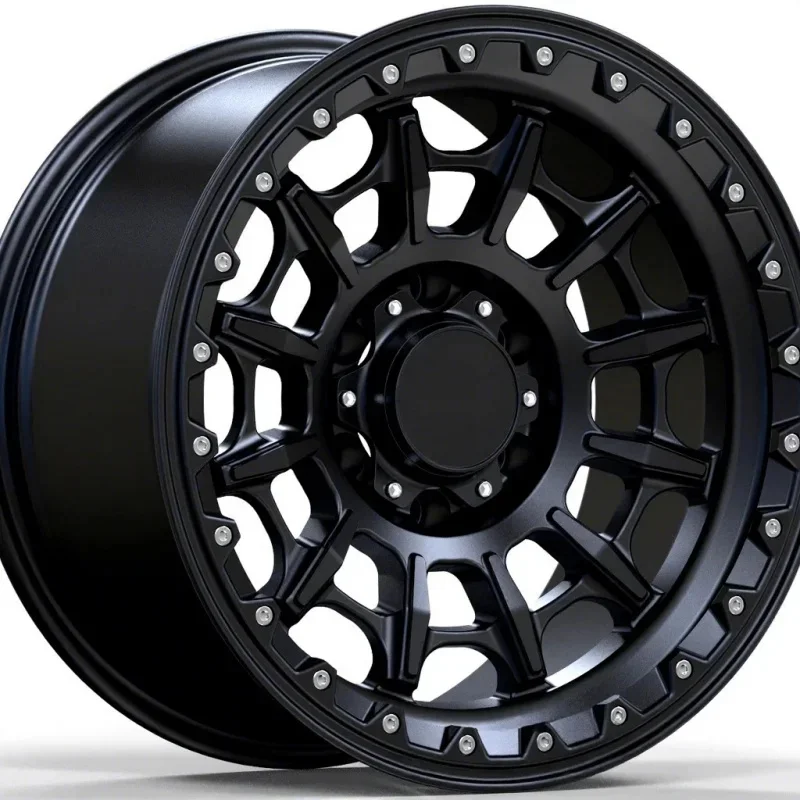 Heavy Duty Spin Forged Black Aluminum Alloy Wheel Hubs 17 18 Inch 8.5J 9.0J Universal Offroad Pickup Truck Modification Accessor