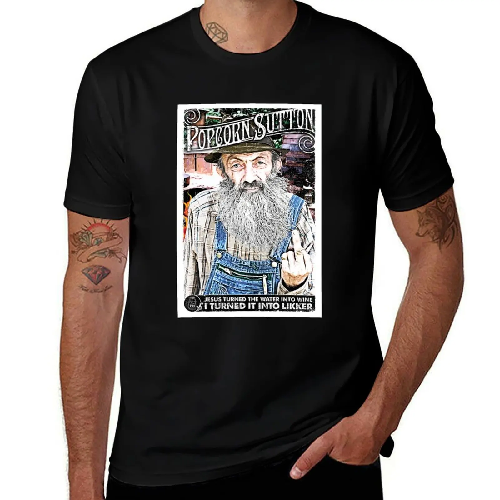 Moonshine Popcorn Sutton T-Shirt High Elasticity Sports T-Shirt