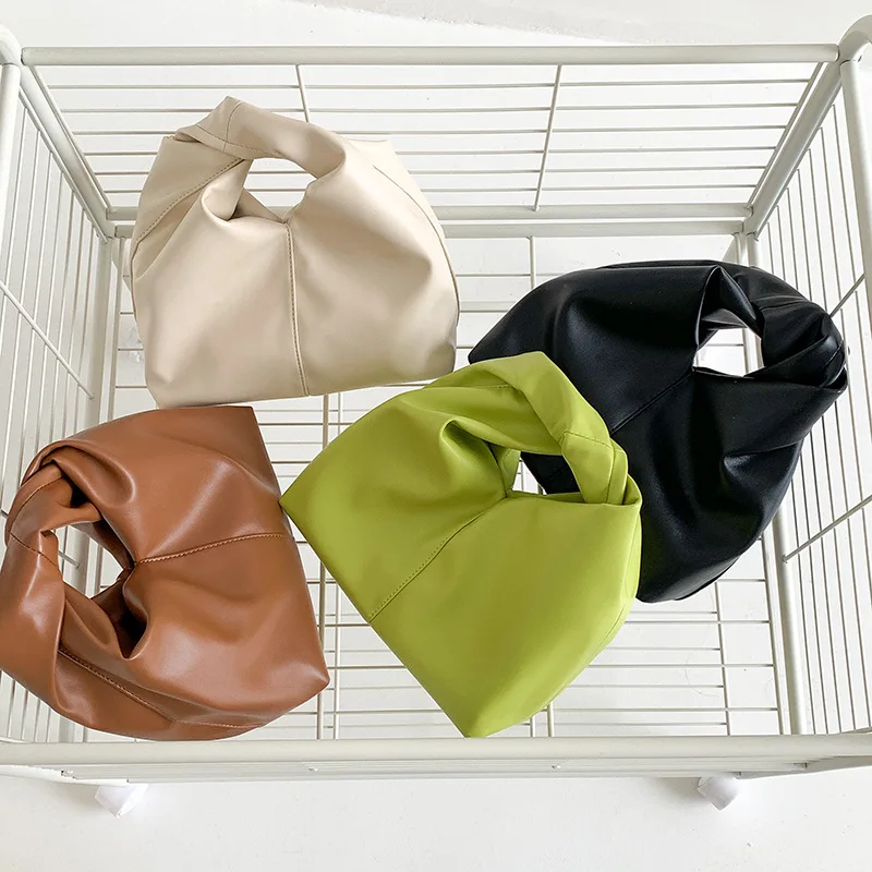 2023 New Fashion Girls Bags Commuter Handbag Tote Bag Senior Sense Niche Design Soft Leather Pleated Cloud Bag