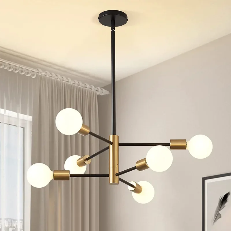 

Nordic Creative Multi-lamp type Pendant Light Living Dining Room Bedroom 360 Degree Rotation Chandelier Hanging Lamp Home Decor