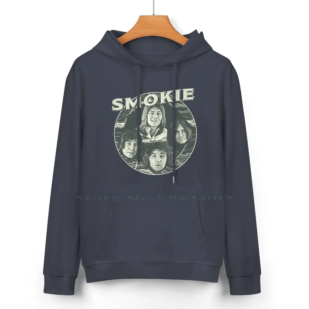 Smokie Too Pure Cotton Hoodie Sweater 24 Colors 1970s Retro Vintage Pop Culture 1980s Band Classic Cool Disco Geek Lyrics