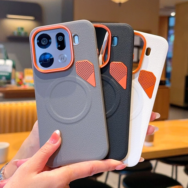 

Phone Case For OPPO Find X9 Pro Magnetic Wireless Charger PC Hard Shell Protective Solid Color For OPPO Find X9 Back Cover