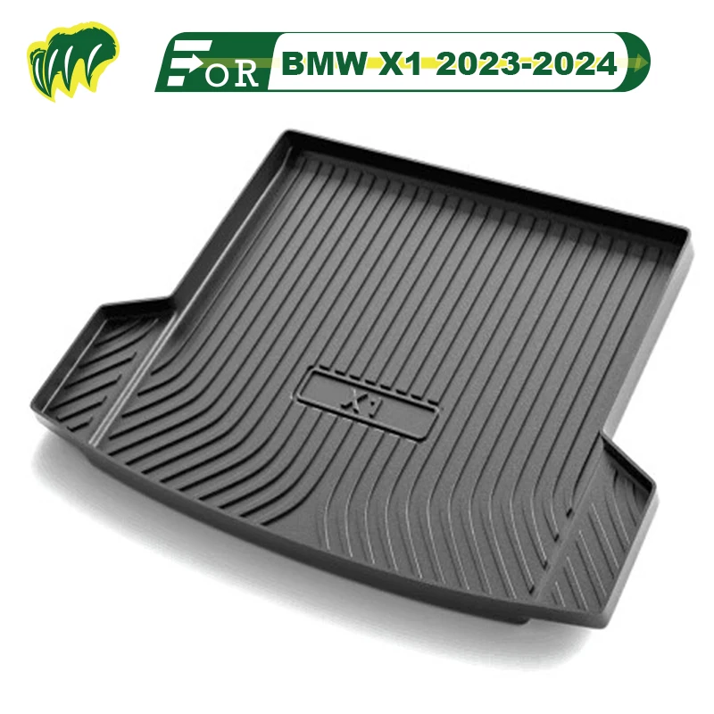 For BMW X1 2012-2024 TPE Custom Fit Car Trunk Mat All Season Black Cargo Mat 3D Shaped Laser Measured Trunk Liners