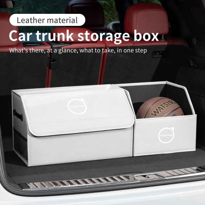 Car Trunk Storage Box Leather Travel Organizer Bag For Volvo S60 XC90 XC60 C30 C70 XC40 V40 XC70 V70 V60 V50 S80 S40