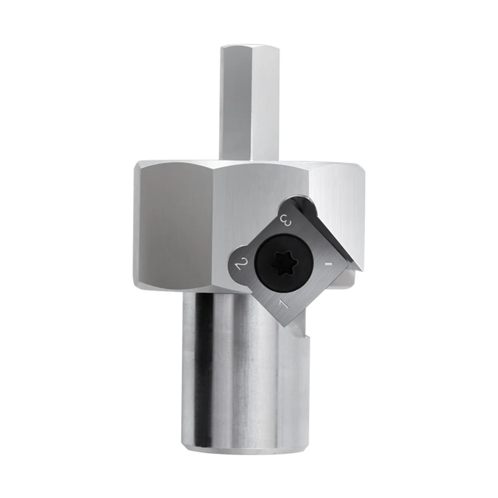 1pc Workbench Dog Hole Chamfer Reamer Tool Aluminum Alloy 20mm Dog Hole Shaping Trimmer Hex Shank For Electric Drill