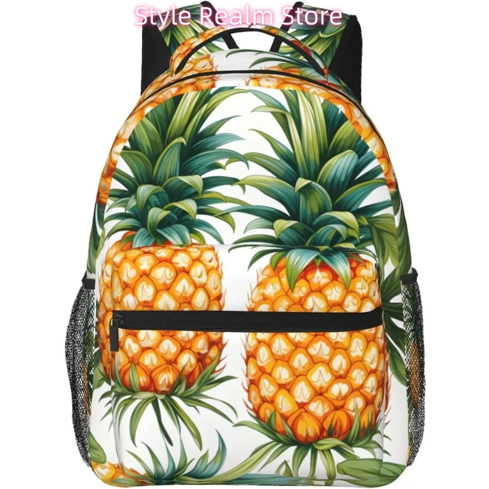 

Funny Pineapple Fruits Lightweight Laptop Backpack Lightweight Multipurpose Travel Casual Daypack Unisex College Backapcks for M