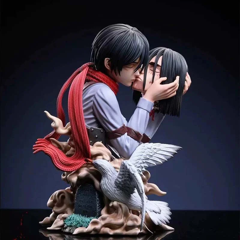 

Attack On Titan Death Note Hugging Three-Legged Akerman Action Figure Double Statue Model Trendy Plaything Ornament Gift