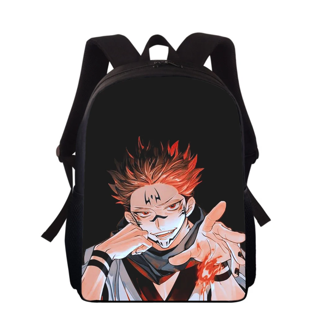 Jujutsu Kaisen ANIME 3D Print Mochila para Crianças, Sacos Escolares Primários para Meninos e Meninas, Sacos de Livros para Estudantes, 16"