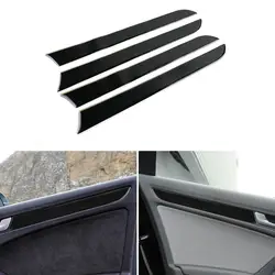 For Audi A4 B8 A5 2009 2010 2011 2012 2013 2014 2015 2016 4pcs Car Accessories Window Door Panel Decor Cover Sticker Trim Strips