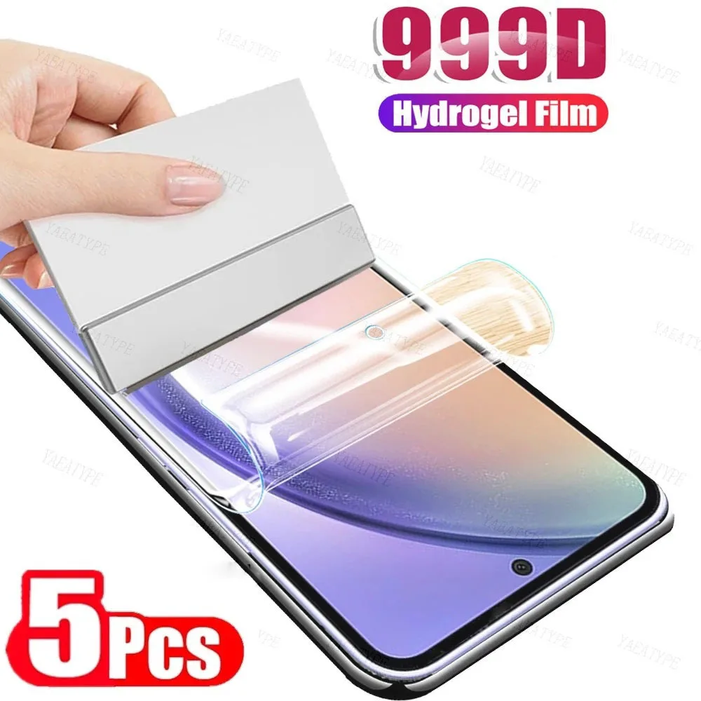 5 SZTUK folii hydrożelowej do Samsung Galaxy A54 A34 A24 A14 A04 E A04S A13 4G A23 A33 A53 A73 5G Screen Protector