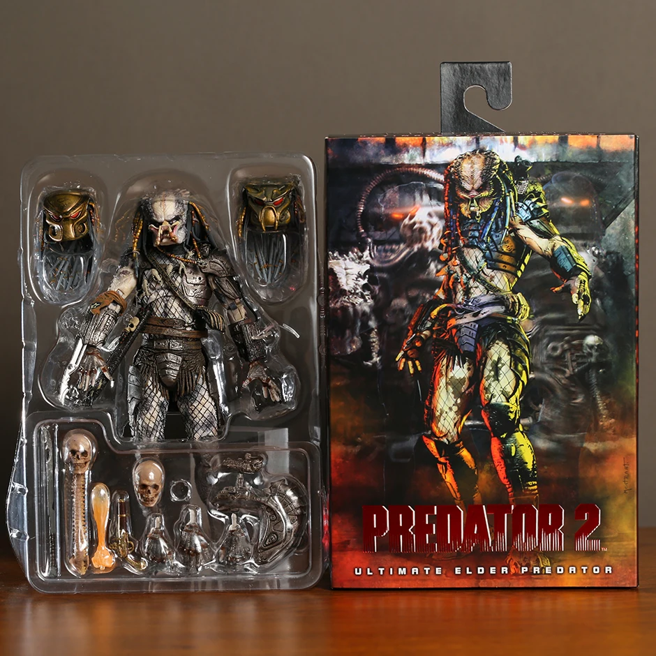 NECA Predator 2 1990ภาพยนตร์ Ultimate Elder Action Figure Predator ของเล่นสำหรับสะสม Figurine
