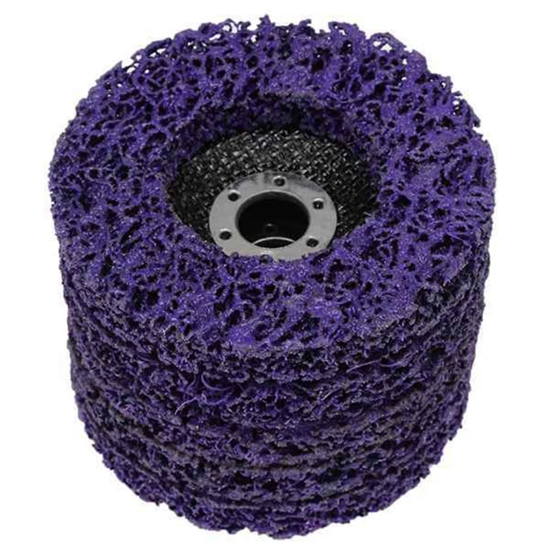 PWS 125Mm 5Pcs Disc Abrasive Wheel For Cleaning And Removing Paint And Rust (Purple)