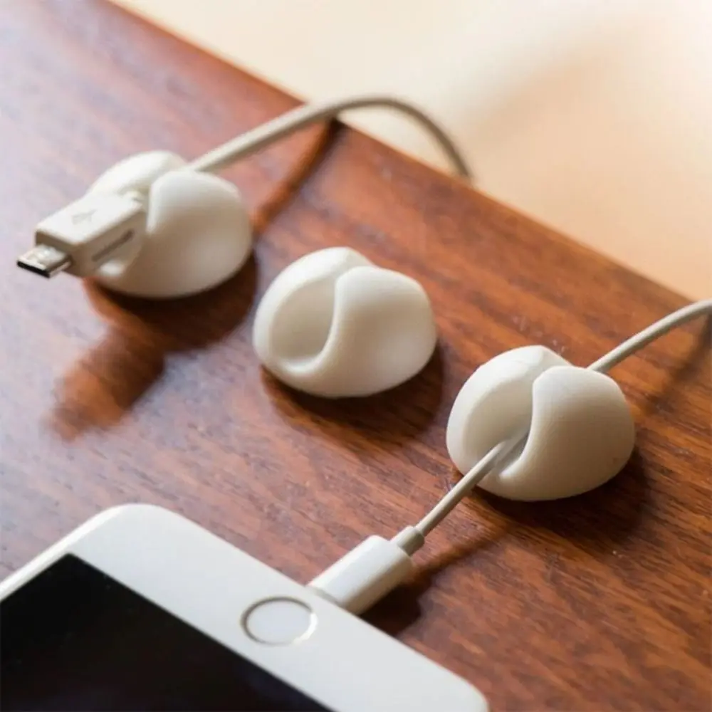 

5 Holes/1 Hole/3 Holes Cable Organizer Self Adhesive Multifunctional Cable Holder TPR Silicone Cord Clips Desktop Tidy