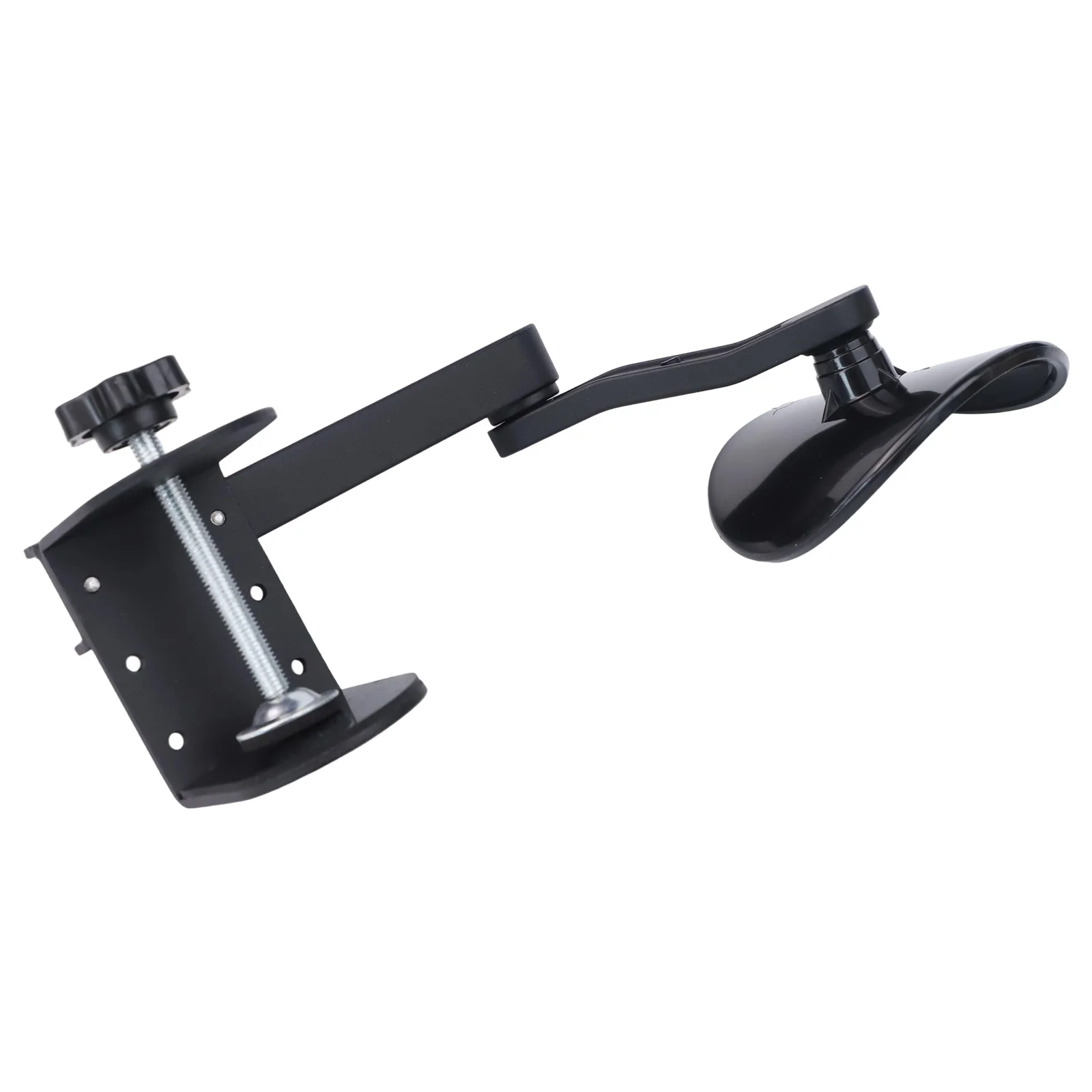 Office Use Home Workspace Black Computer Desk Support Aluminum Alloy Holder Bracket Elbow Support Bracket 3 Levels Adjustment
