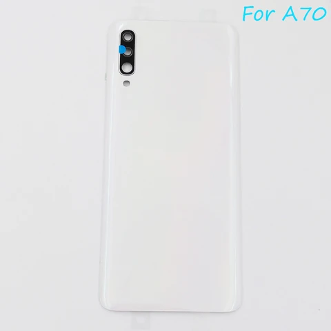Крышка батарейного отсека для Samsung A70, задняя крышка, задняя крышка корпуса, сменные детали для Galaxy A705 SM-A705FN/DS с объективом камеры