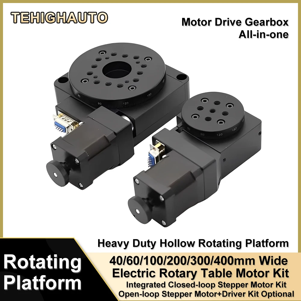 

360 Degree High Precision Motorized Rotation Stage 40/60/100/200/300/400mm Wide Electric Rotation Platform for Microscope System