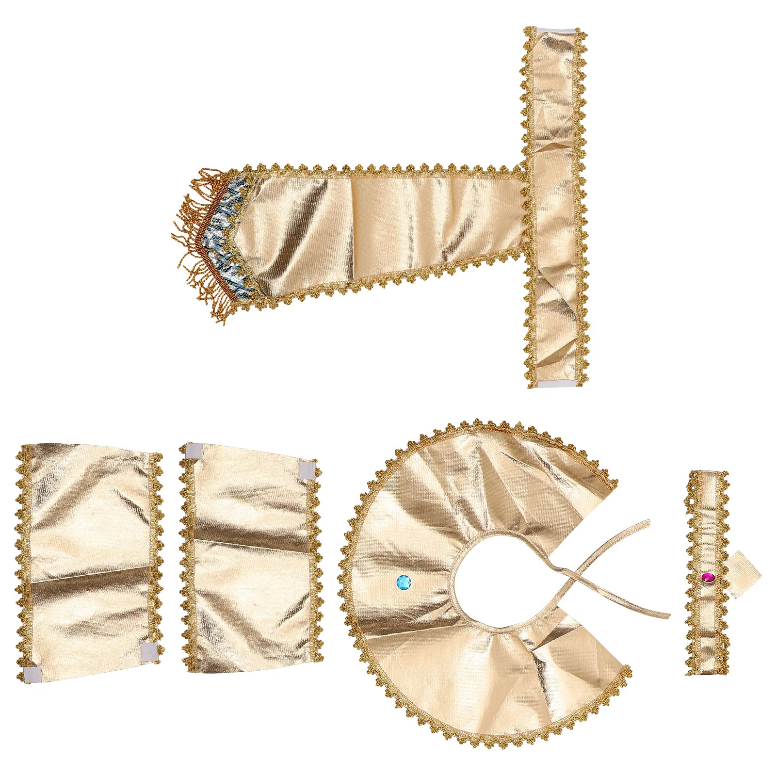 エジプト衣装大人コスプレ小道具ハロウィンコスチュームキットかぶと首輪アパレルワーシトベルト Aldult リストバンド