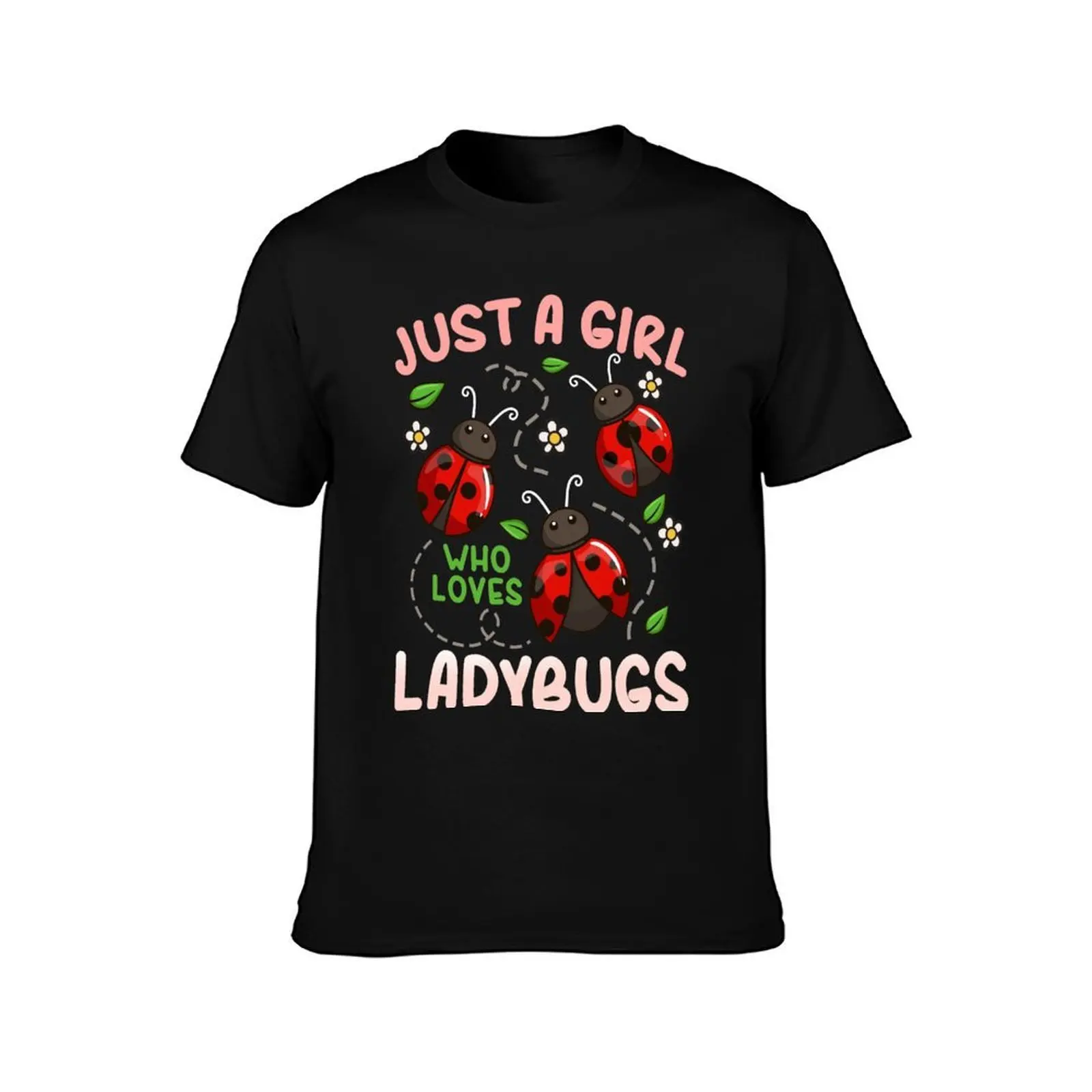 Ladybug Ladybug Lover Insect T-Shirt Basic Plain Short Sleeve Crew Neck Tee