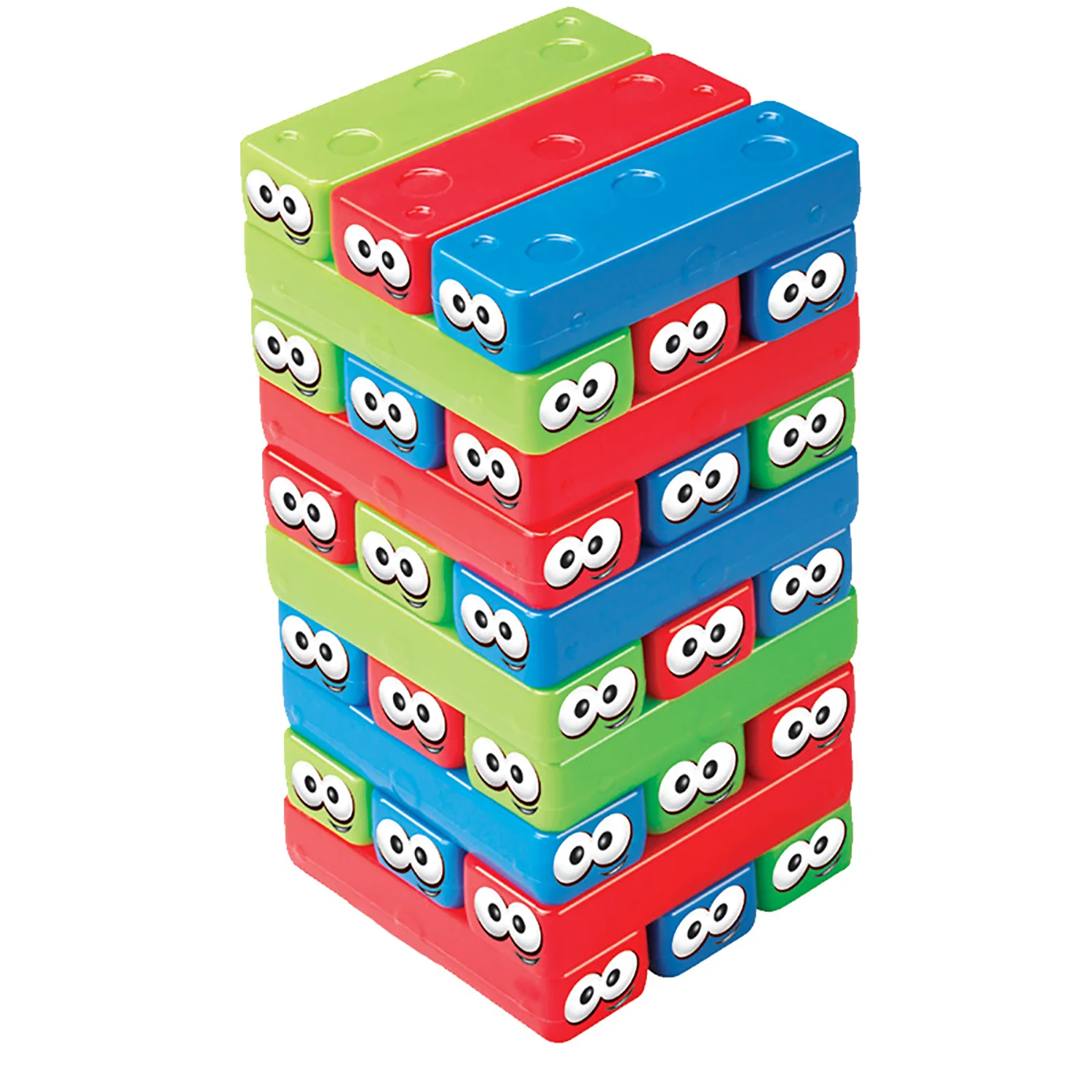 Timber Tower Block Stacking Game, Colored Cartoon Plastic Building Blocks Board, Educational Toy Game, Brick Tower Stacking Game