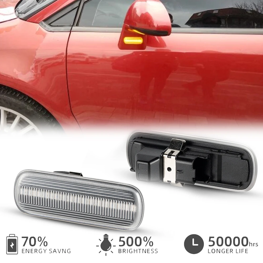 

2pcs Under Mirror LED Side Marker Repeat Blinker Light for Citroen C4 I Coupe Hatchback Phase I 2004-2008 Auto Parts Accessories