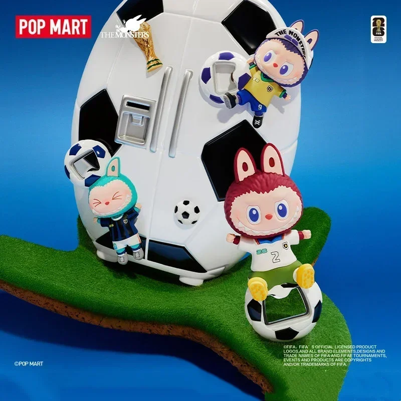 POP MART LABUBU THE MONSTERS FIFA Series Bottle Opener Fridge Magnet Mystery Box Genuine Blind Box Guess Toys Bag Ornament view 4