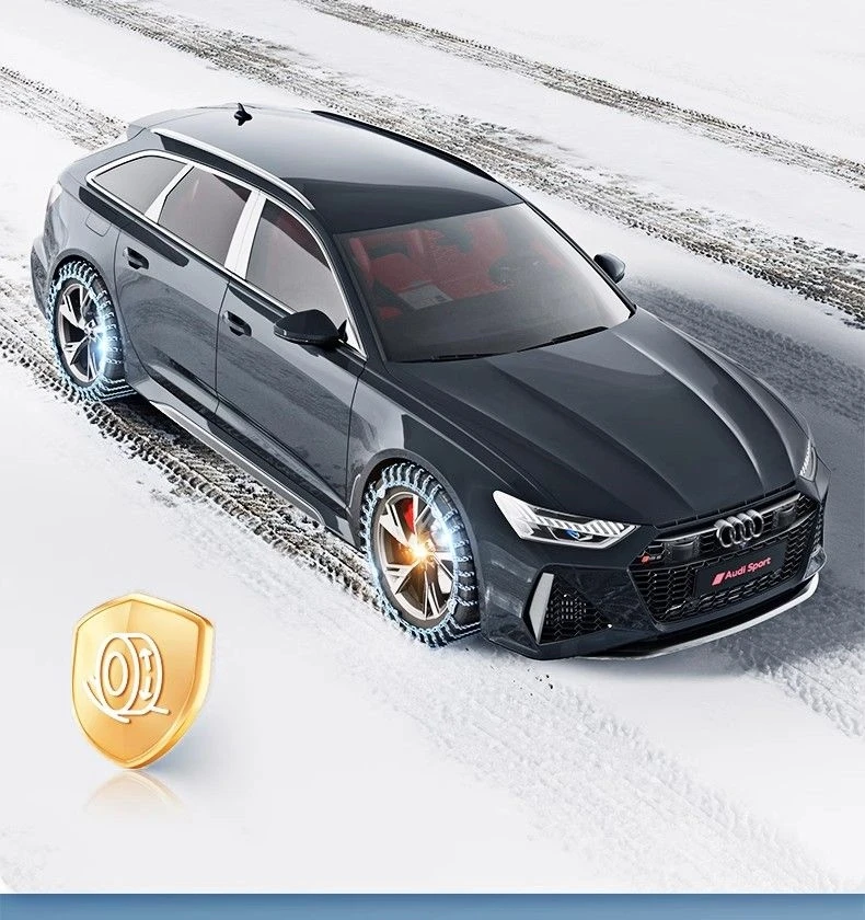 سلاسل ثلج عالمية مطورة لعام 2025 لشاحنة سيارات الدفع الرباعي، سلاسل إطارات غير قابلة للانزلاق للطين الجليدي، سهلة التركيب للجر في حالات الطوارئ #6