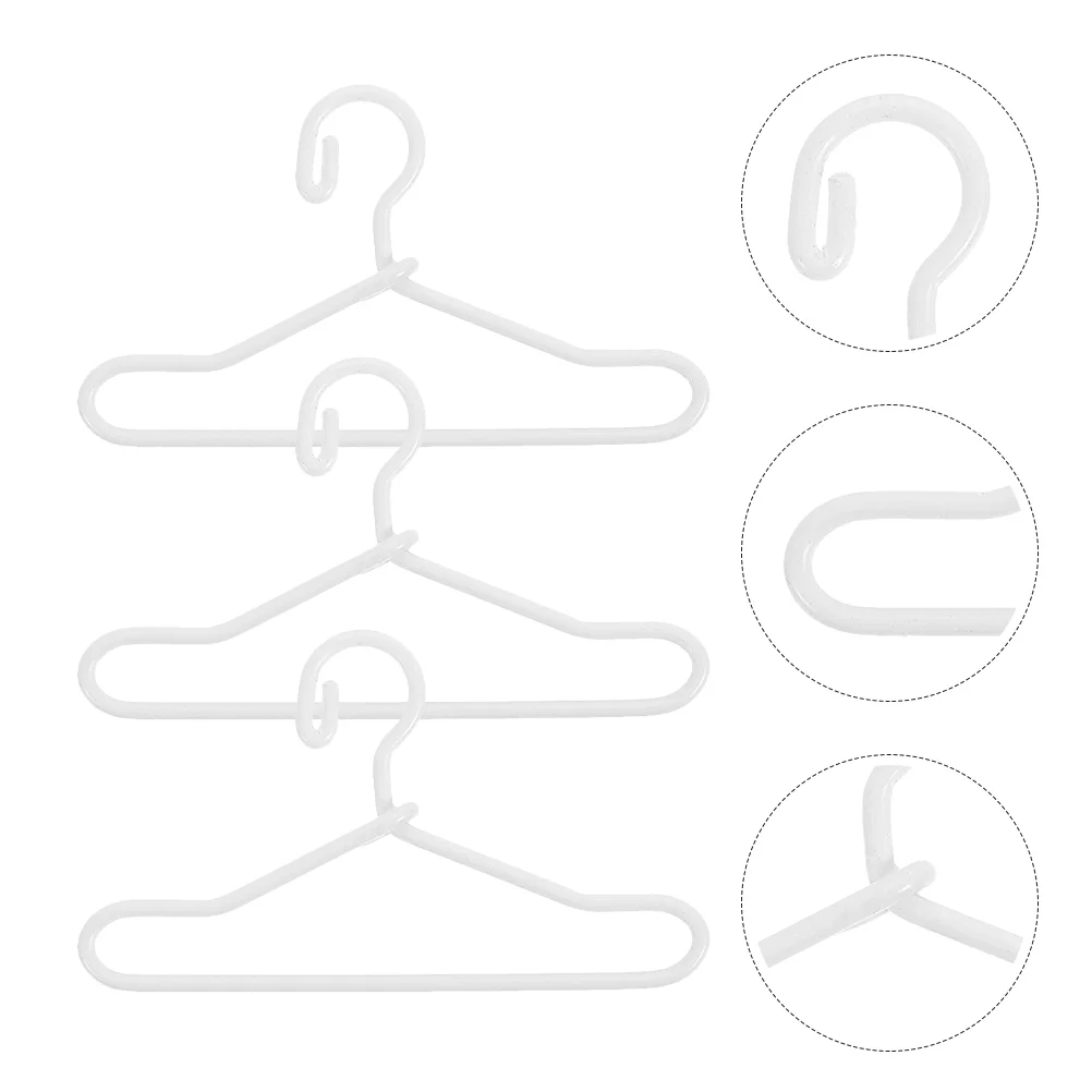 

10 Pcs Coat Hanger Clothes Rack House Mini Hangers Miniature For Hanging Tiny