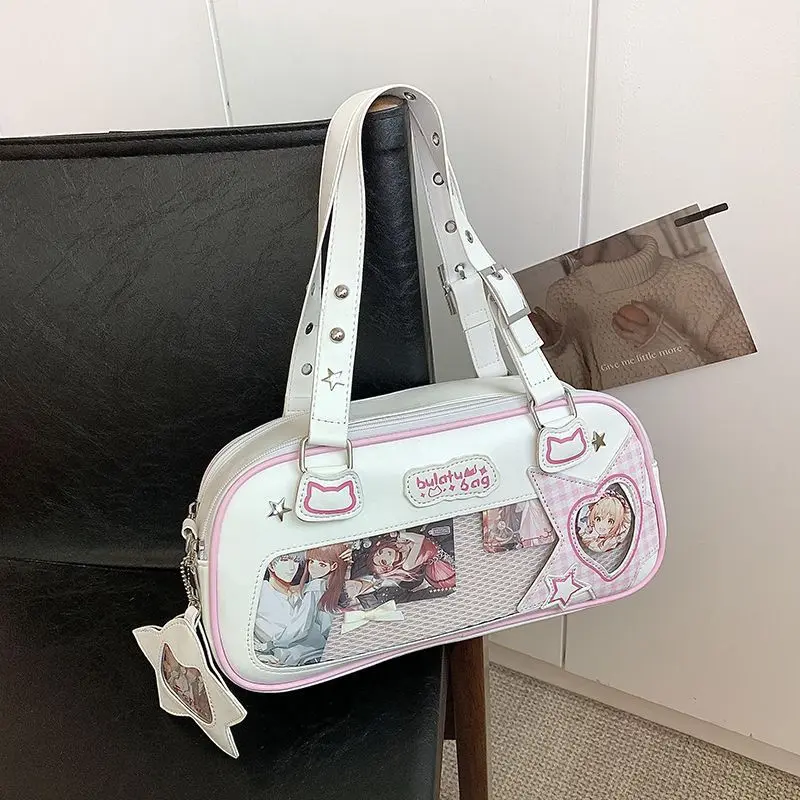 HAEX Y2K Harajuku Women Ita Bags Fashion Lolita JK Uniform Crossbody Shoulder Bags Subculture Individuality DIY Bolso Mujer