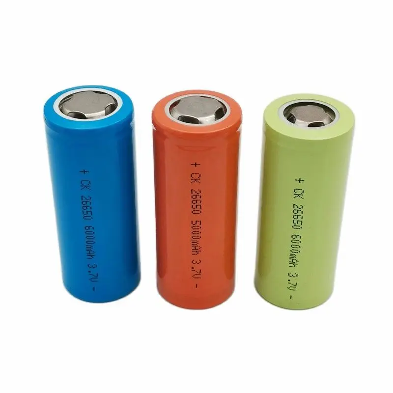 2pcs/lot 26650 6000mAh 3.7v Rechargeable Lithium Battery Accessories