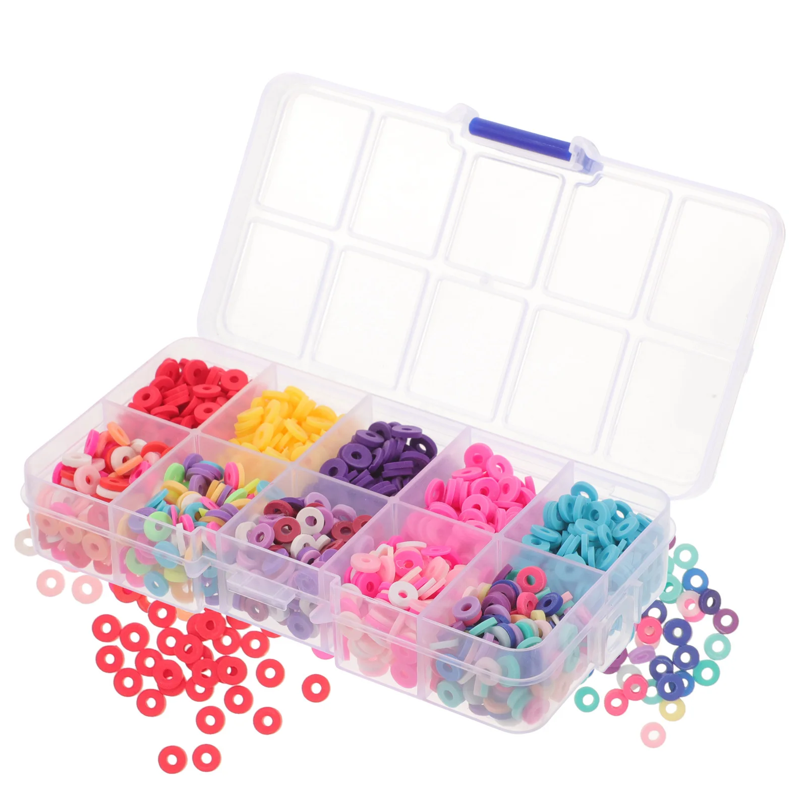 

1500Pcs Handmade Bracelet Jewelry Making Beads Colorful Polymer Clay DIY Craft Supplies for Necklace Earrings Adults Gift
