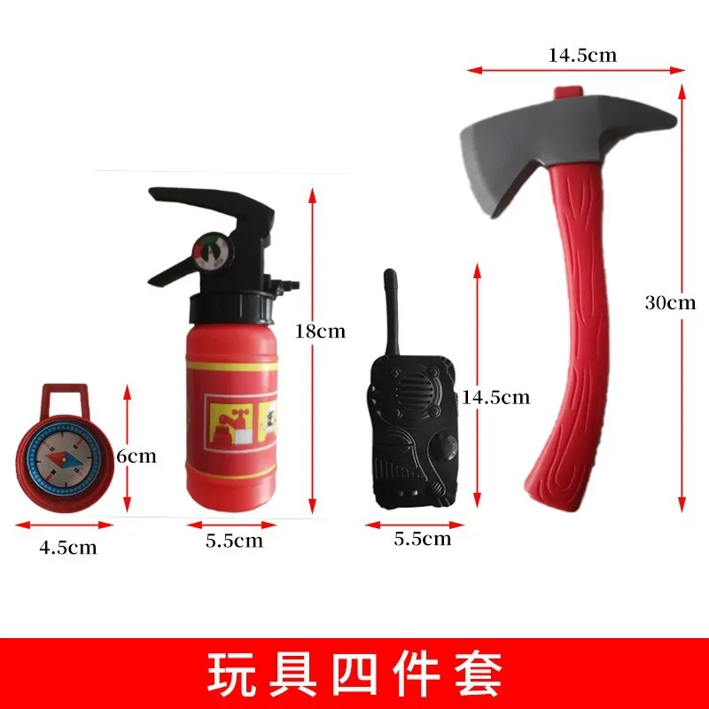 

Children's Firefighter Set Costume for Kids Toys Cosplay Extinguisher Prop Dress up Kit