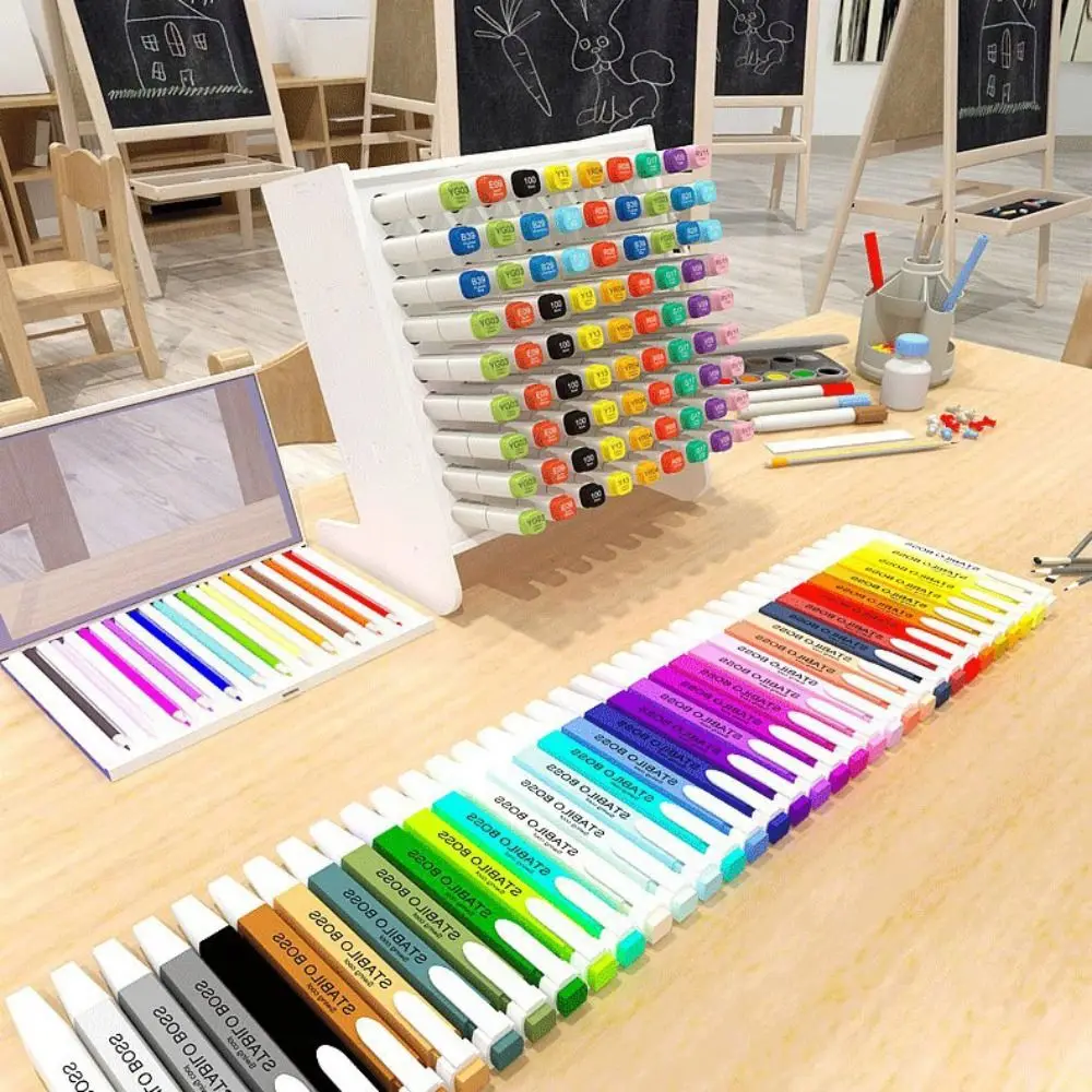 Multifuncional Diagonal Pen Holder, Prático Plug-in Desktop Storage Rack, Jardim de Infância Recipiente Infantil