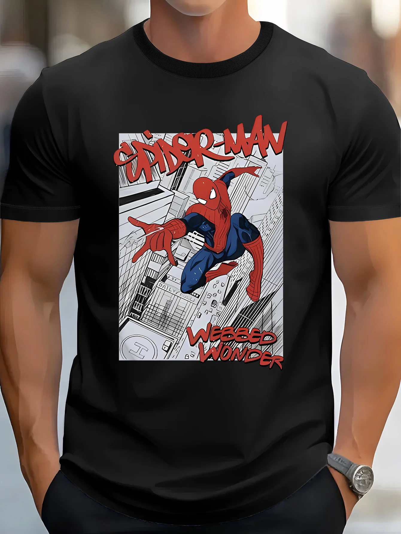 

Одежда Marvel Spider для отца и сына, летняя футболка для мужчин и мальчиков, детская семейная одежда для родителей и детей, повседневная мужская одежда большого размера с короткими рукавами Y2k