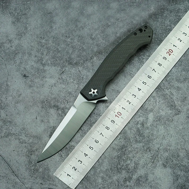 

New 0452CF Ceramic Bearing Carbon Fiber Titanium Handle Mark S35VN Blade Outdoor Camping Kitchen Survival EDC Tool Folding Knife