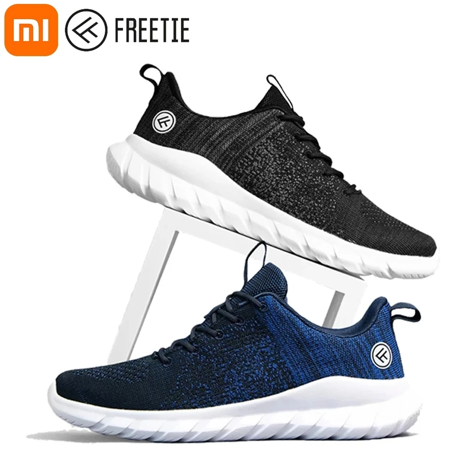 Xiaomi Freetie Running Shoes Sneakers Men New Lightweight Non-slip Breathable Flying Woven Sports Male Shoes Loafers Size 39-44