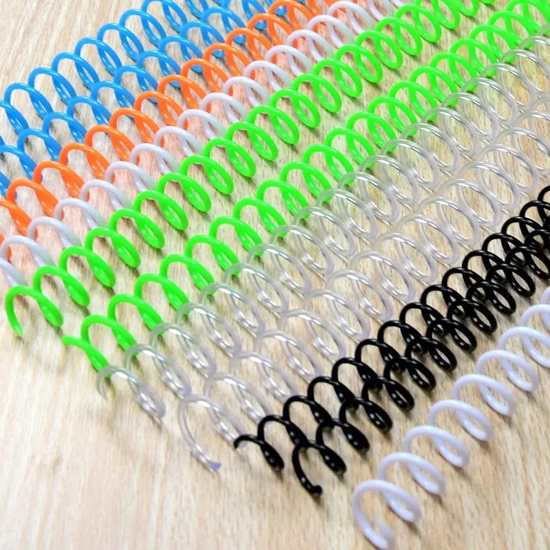 10PCS A4 Plastic 46 Hole Loose Leaf Binders Ring Binding Coil Spring Spiral Rubber Notebook Paper Book Buckle Office Supplies