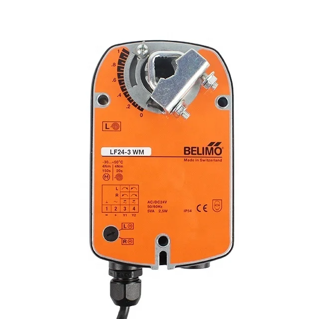 

BELIMO LF24-3 Rotary Actuator 4 Nm Fail-Safe for AC/DC 24V 3-Point IP54 150 S for Hospitals and Schools