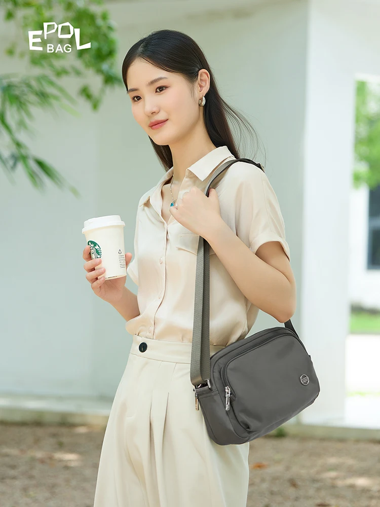 

EPOL маленькая квадратная сумка для женщин, парусиновая спортивная водонепроницаемая сумка на плечо, модная сумка через плечо высокого качества для подростков 6105-04