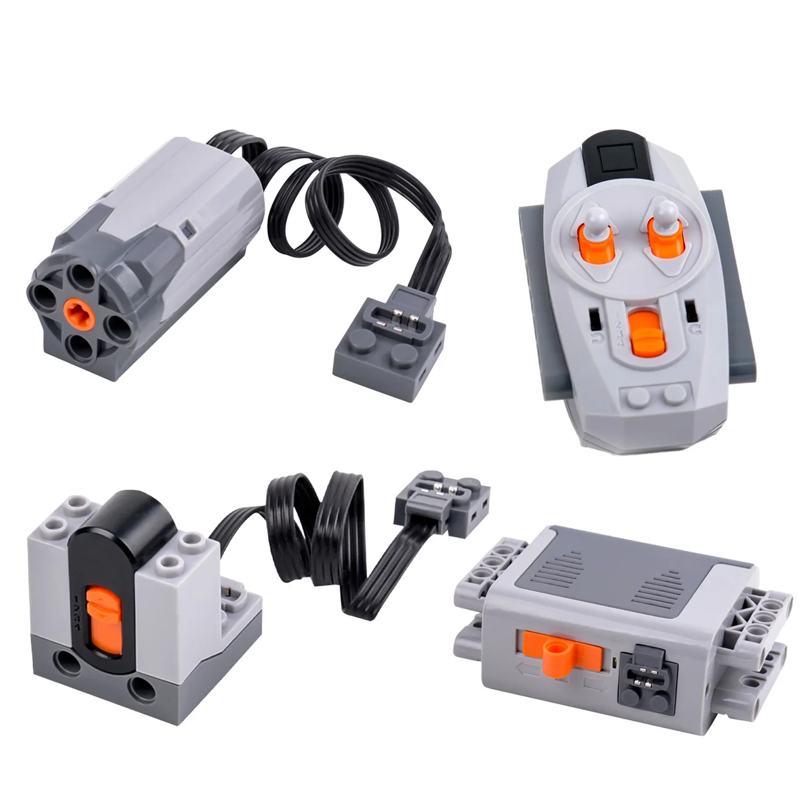 Bloques de construcción MOC M/L/XL servomotor funciones de potencia parte AA/AAA caja de batería Control remoto para Le.goes 8883 88003 8882 88004