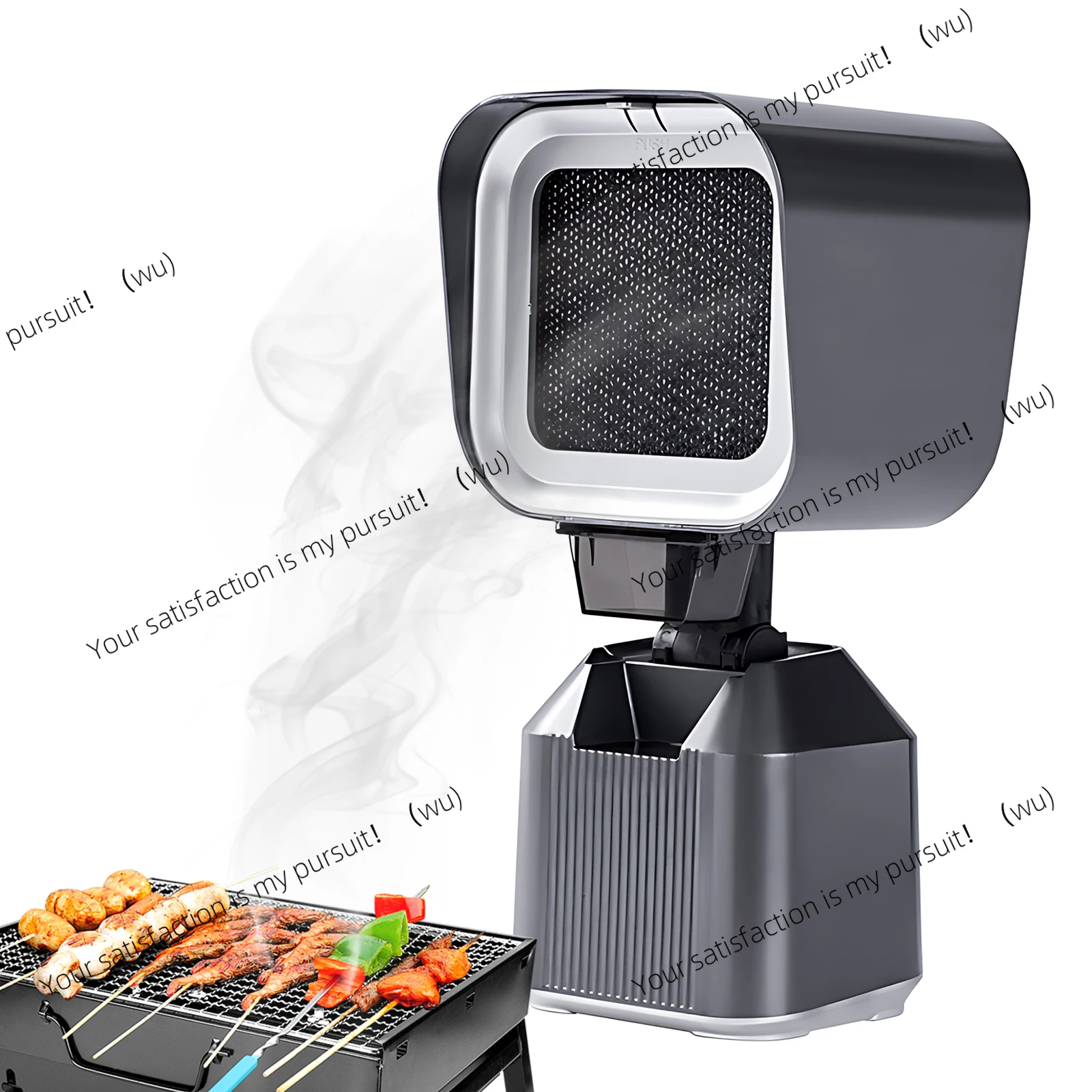Portable Range Hood 2 Wind Speed 3600rpm Height Adjustable Removable Double Layer Filter Mesh Desktop Kitchen Exhaust Hood Fan