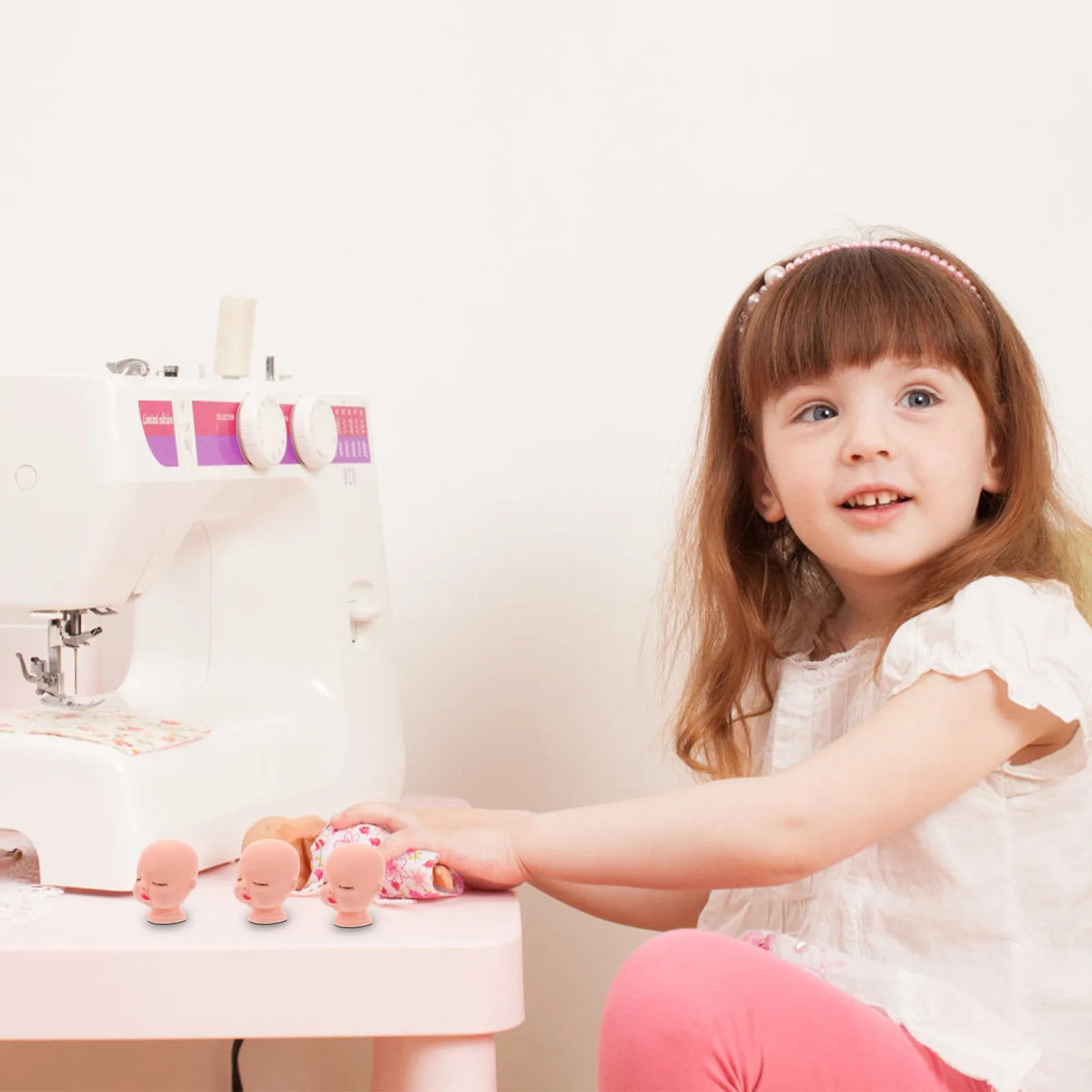 

20Pcs Small Mini Vinyl Heads Keychain DIY Craft Making Supplies 1 6 Scale Decorative Accessories 1 6 Scale Furniture